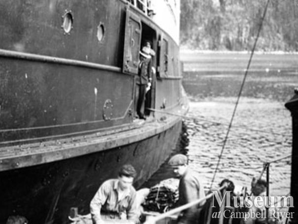 Unloading transplants in Knox Bay