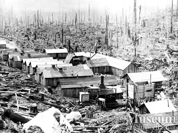 P.B. Anderson's logging Camp at Knox Bay, Thurlow Island