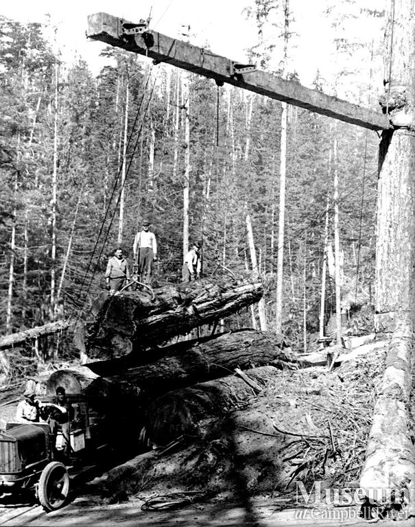 An early White logging truck in Loughborough Inlet