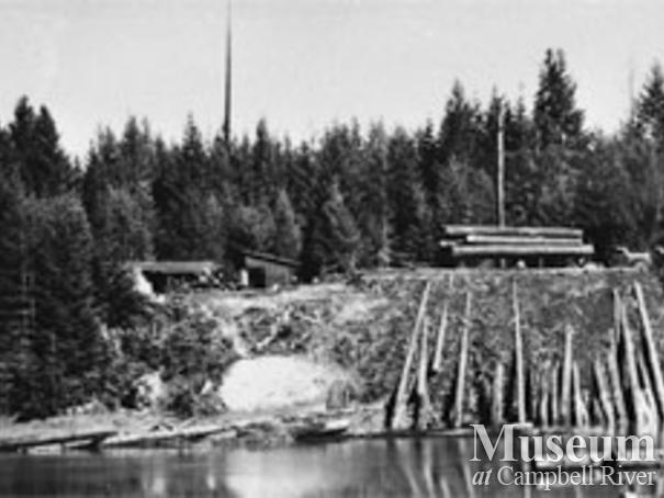 Log dump on Cortes Island
