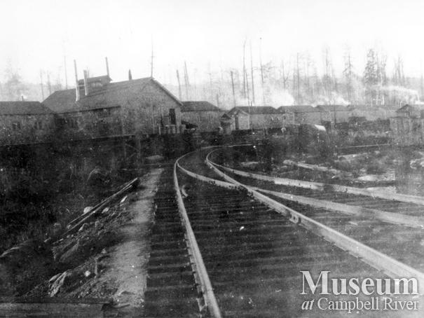 View of the Bloedel Stewart and Welch camp at Menzie's Bay