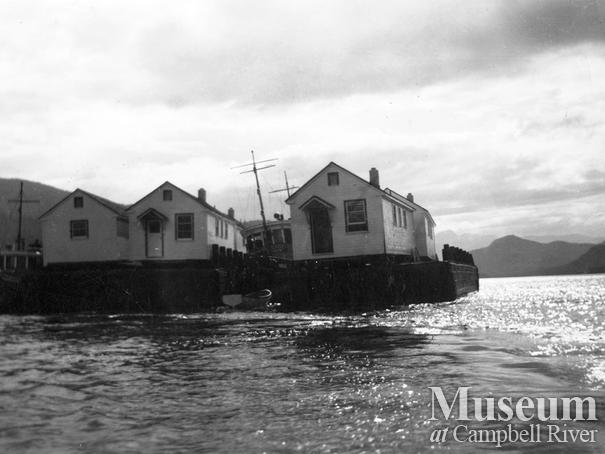 Camp buildings being moved to Port Neville