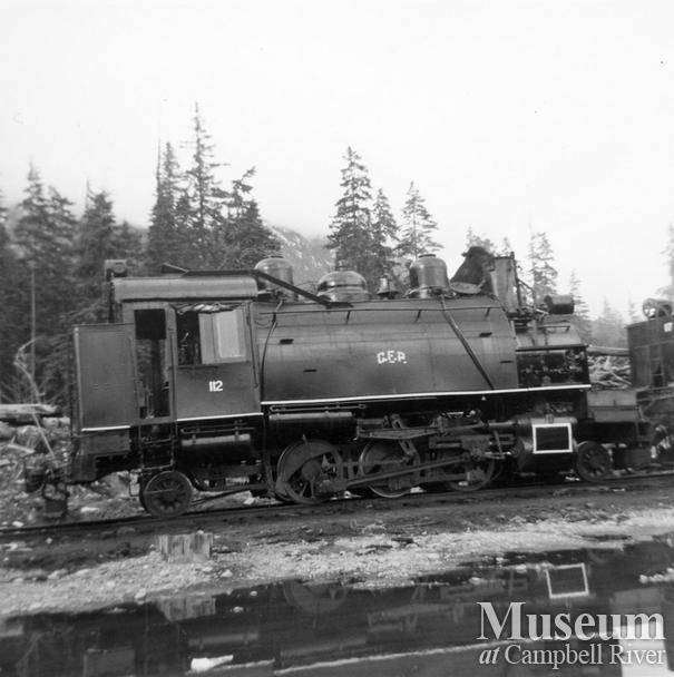Canadian Forest Products Locomotive 112 in the Nimpkish Valley