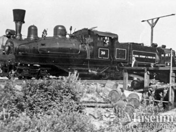 Bloedel, Stewart and Welch's #29 locomotive in Menzie's Bay