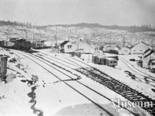 Bloedel, Stewart and Welch Camp 5 in the winter