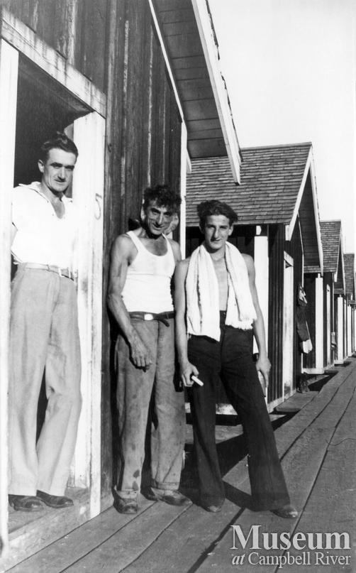 Elk River Timber Co. crew at the bunkhouses