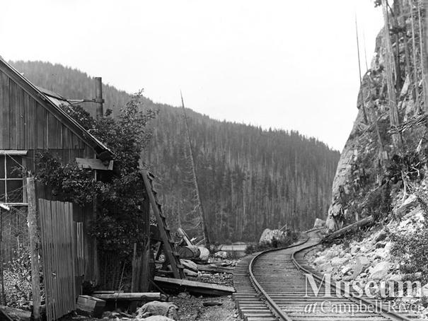 Rail road track near Rock Bay
