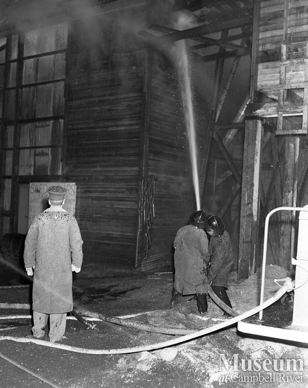 Fire at Beecher Lake Lumber Co. sawmill