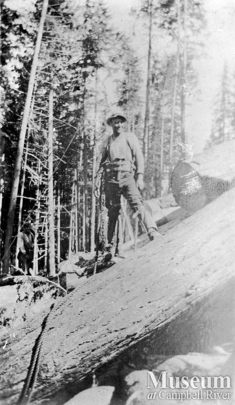 High rigger at Bendickson Logging operation