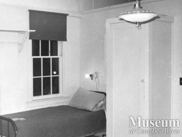 Interior of the bunkhouse at Bendickson Logging camp