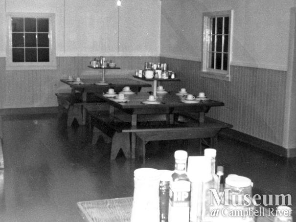 Dining room at Bendickson Logging camp