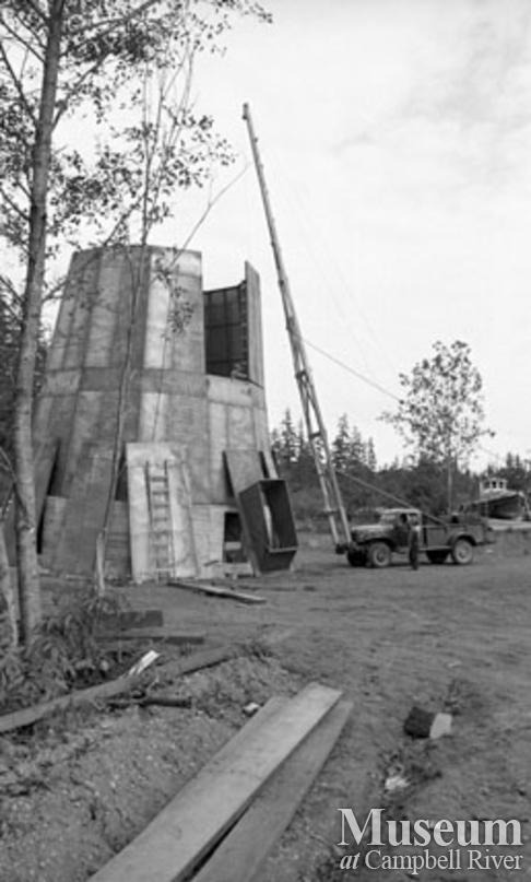Wood chip burner at Beecher Lake Lumber Co.