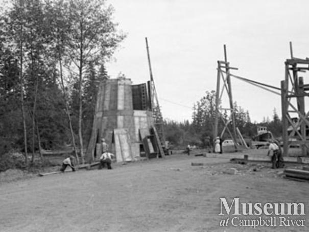 Wood chip burner at Beecher Lake Lumber Co.
