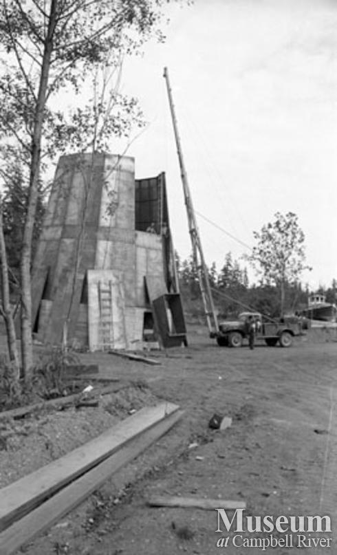 Wood chip burner at Beecher Lake Lumber Co.