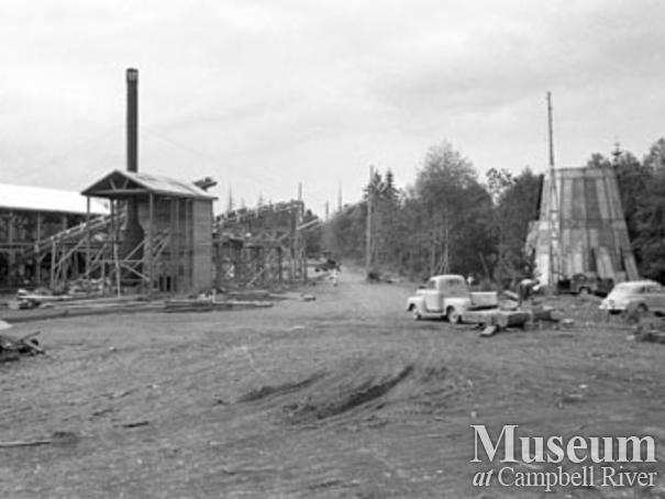 Beecher Lake Lumber Co. sawmill and wood chip burner