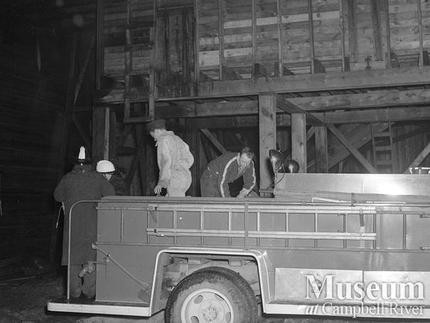 Fire at Beecher Lake Lumber Co. sawmill