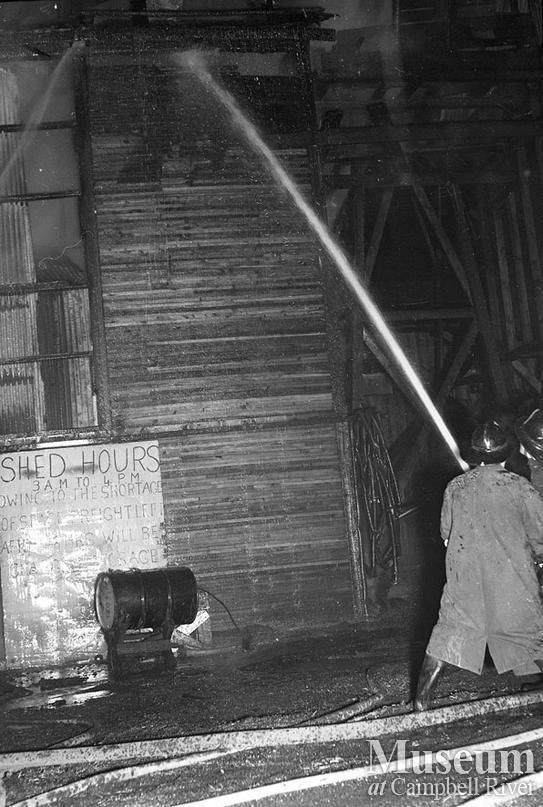 Fire at Beecher Lake Lumber Co. sawmill