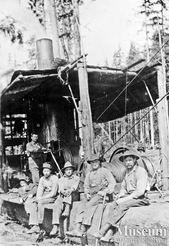 Bendickson Logging's yarding crew on Hardwicke Island