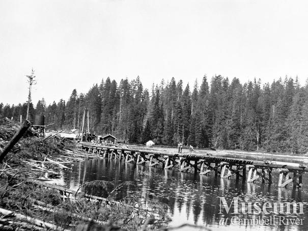 Elk River Timber co. trestle rail on Echo Lake
