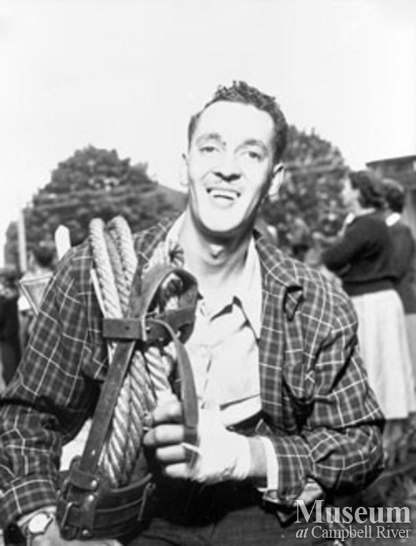 World champion tree climber Ernie Alexander