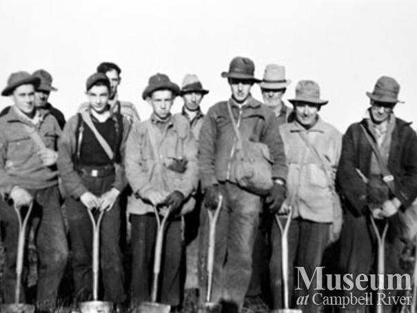 A tree planting crew near Campbell River