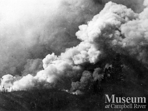 1925 Forest fire on Quadra Island