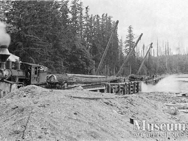 Wilson and Brady log dump in Drew Harbour