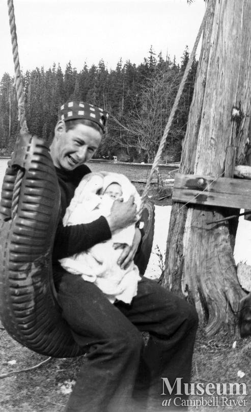 Logger at Elk River Timber Co. camp