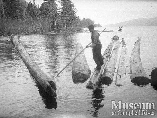 Working the log booms at Nimpkish Lake