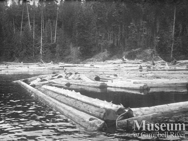 Log boom at Nimpkish Lake