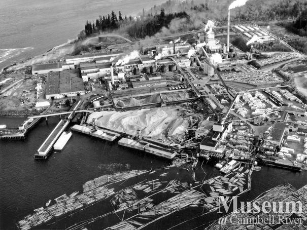 Aerial View of Elk Falls Mill