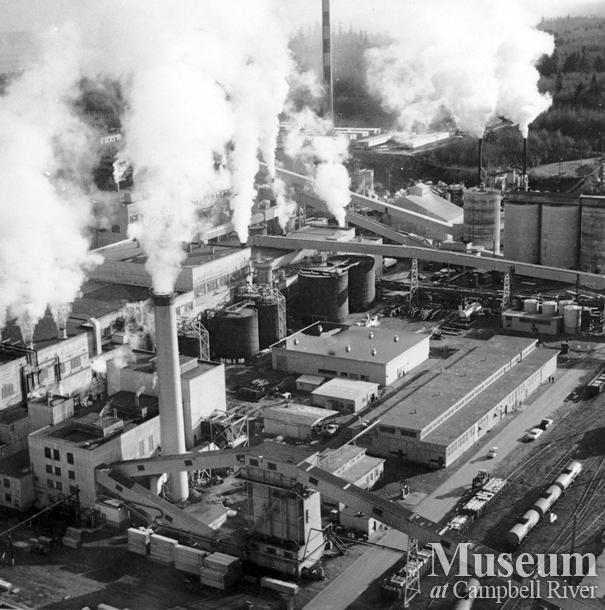 Aerial View of Elk Falls Mill