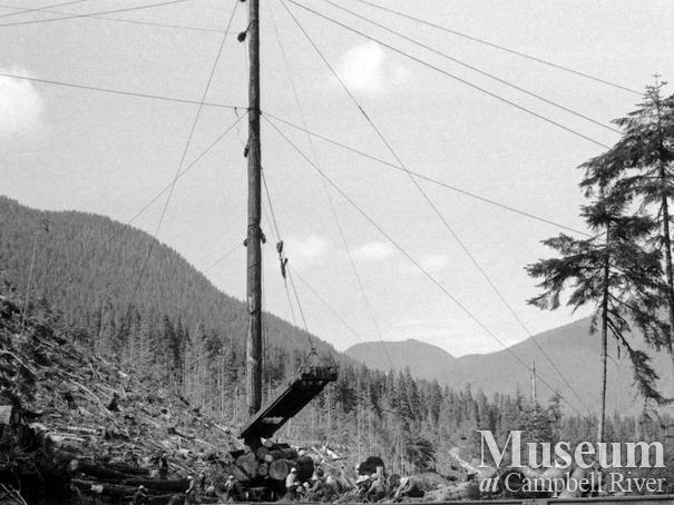 Spar tree with heel boom