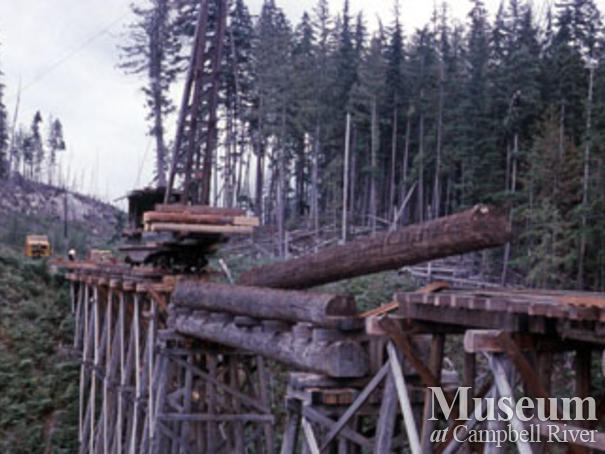 Building Canadian Forest Products trestle