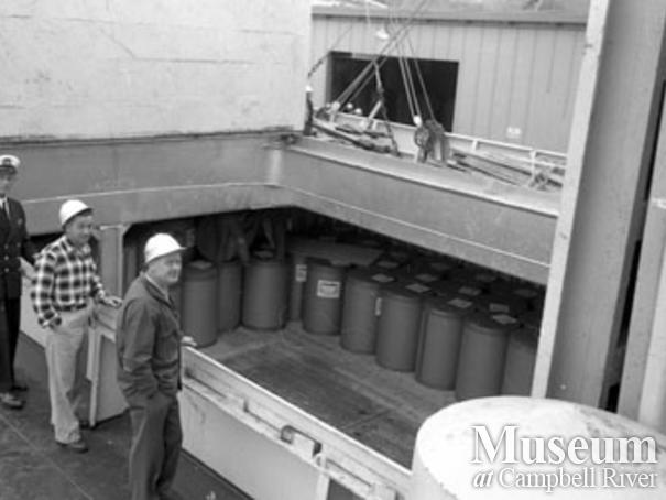 Paper leaving the Elk Falls Mill