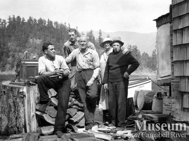 Crew at Dick Parker's camp Trevenon Bay