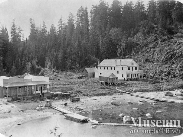 View of Rock Bay showing hospital and camp