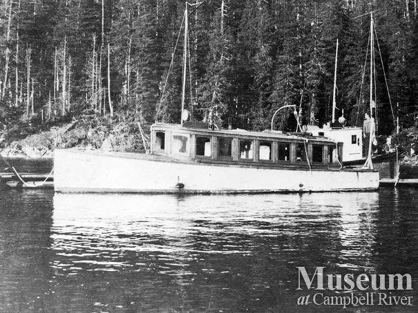 A forestry boat stationed at Thurston Bay