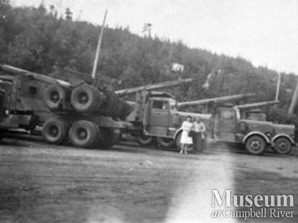 Pioneer Timber Co. logging truck, Port McNeill