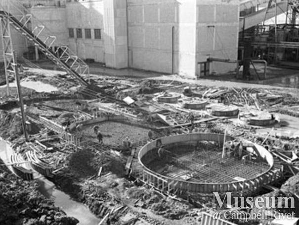 Expansion at the Elk Falls Mill, 1960's