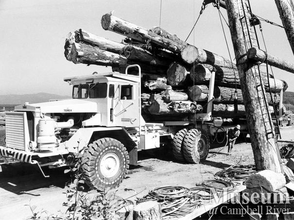 A MacMillan Bloedel logging truck