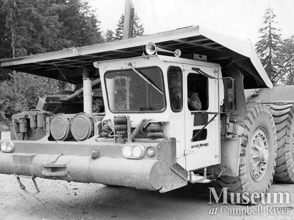 The 'Butler' logging truck at MacMillan Bloedel operations
